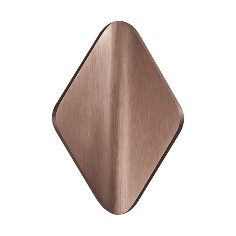 Lisslune | Concave Rhombus Metal Wall Light Modern LED Black/Gold/Coffee Wall Light Light for Living Room