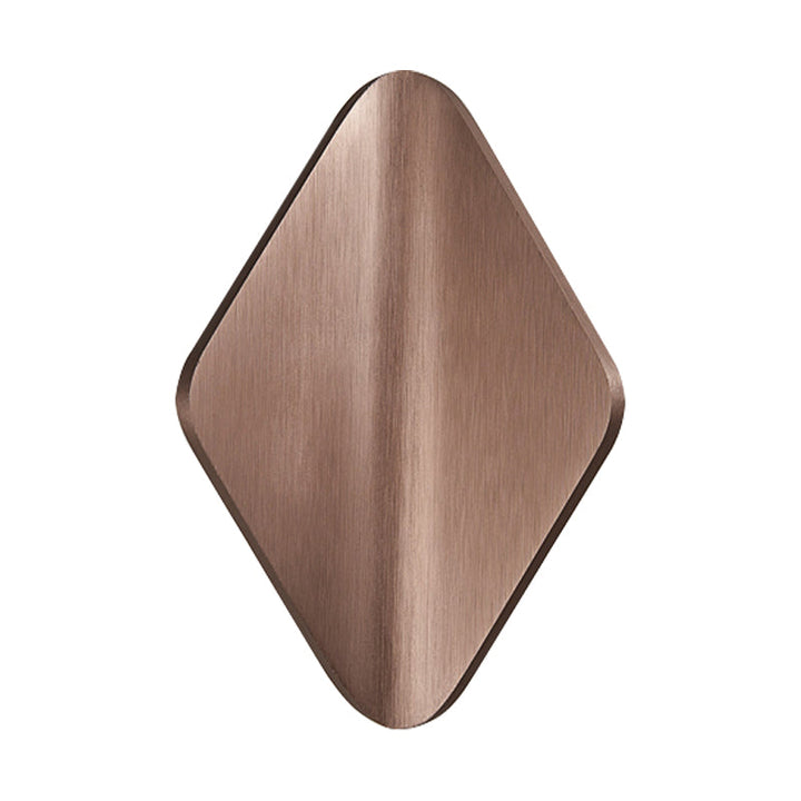 Lisslune | Concave Rhombus Metal Wall Light Modern LED Black/Gold/Coffee Wall Light Light for Living Room