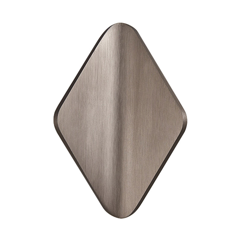 Lisslune | Concave Rhombus Metal Wall Light Modern LED Black/Gold/Coffee Wall Light Light for Living Room