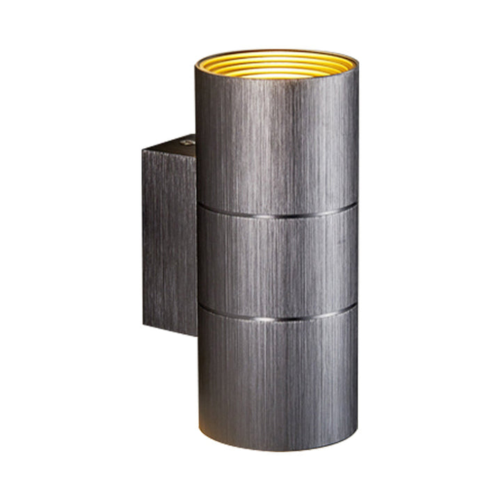 Lisslune | Tubular LED Up and Down Wall Lamp Modern Metal 1 Light Black/Grey/Gold Wall Lamp for Bathroom