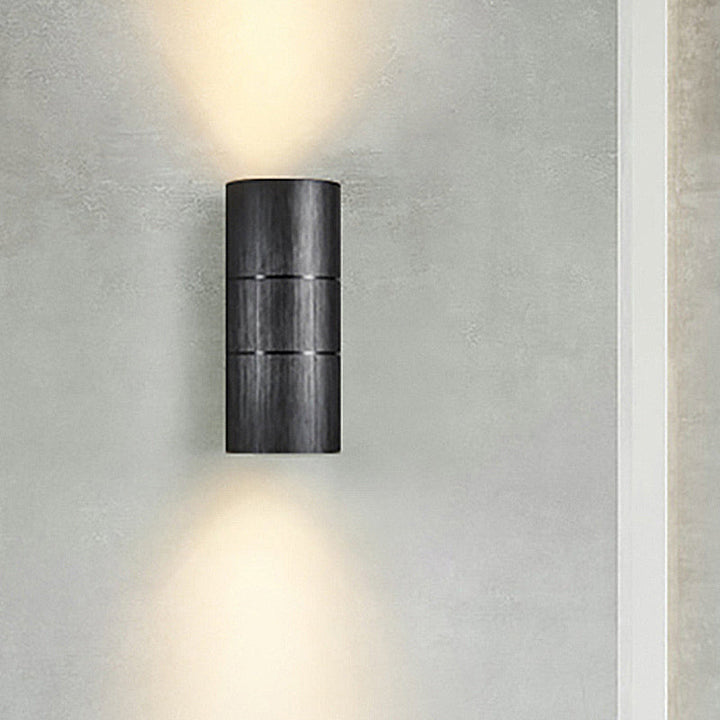 Lisslune | Tubular LED Up and Down Wall Lamp Modern Metal 1 Light Black/Grey/Gold Wall Lamp for Bathroom