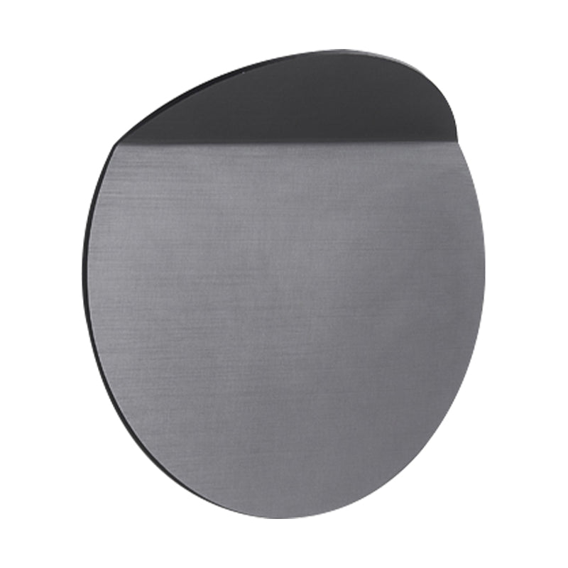 Lisslune | Contemporary round metal wall light black/gray/white LED wall-mounted light for hallway