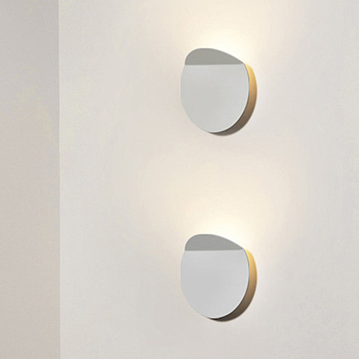 Lisslune | Contemporary round metal wall light black/gray/white LED wall-mounted light for hallway