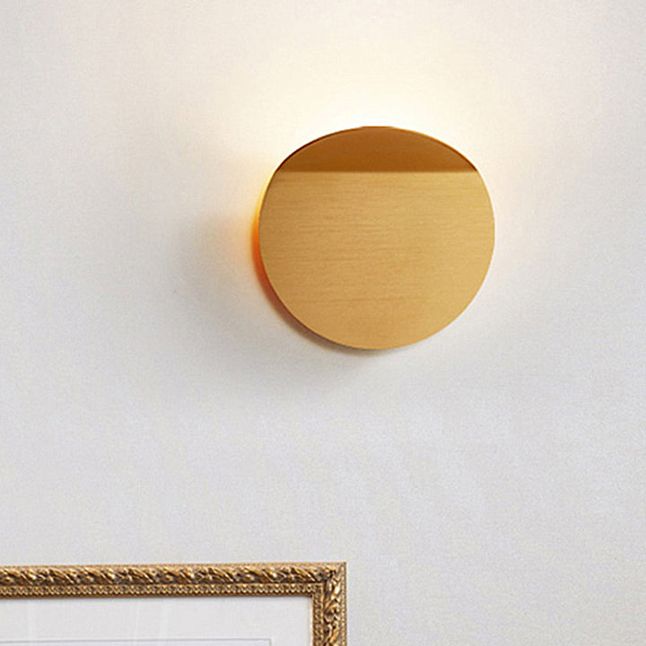 Lisslune | Contemporary round metal wall light black/gray/white LED wall-mounted light for hallway