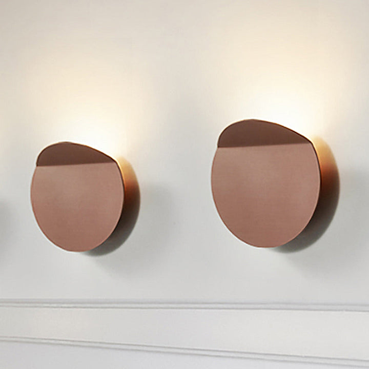 Lisslune | Contemporary round metal wall light black/gray/white LED wall-mounted light for hallway