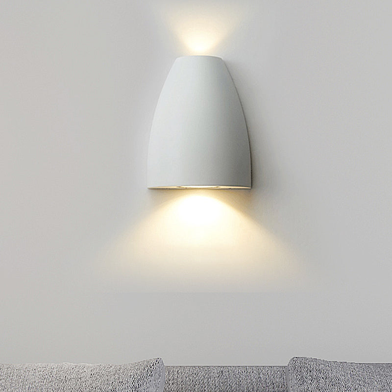 Skørter | Spherical Wall-mounted Light Modern Metal Black/Grey/White LED Up and Down Wall Lamp for Stairs