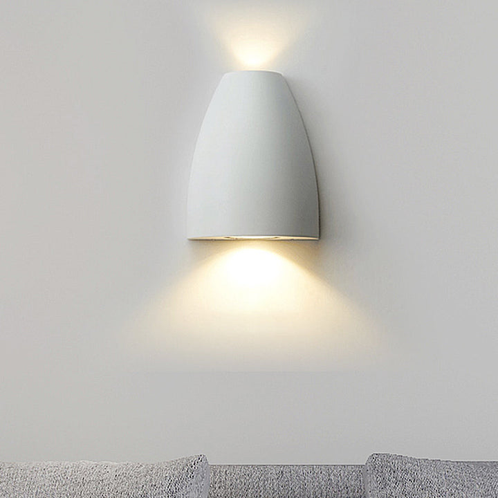 Skørter | Spherical Wall-mounted Light Modern Metal Black/Grey/White LED Up and Down Wall Lamp for Stairs