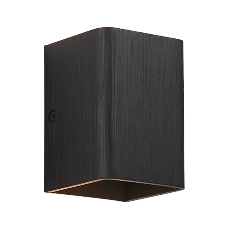 Lisslune | Cubist Metal Up and Down Wall Lamp Contemporary Bronze/Gold/White LED Wall Light for Living Room