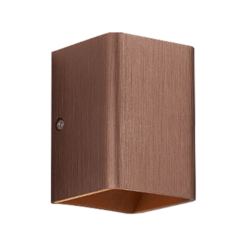 Lisslune | Cubist Metal Up and Down Wall Lamp Contemporary Bronze/Gold/White LED Wall Light for Living Room