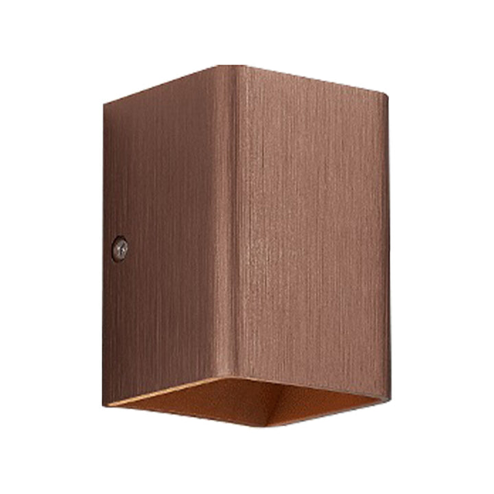 Lisslune | Cubist Metal Up and Down Wall Lamp Contemporary Bronze/Gold/White LED Wall Light for Living Room