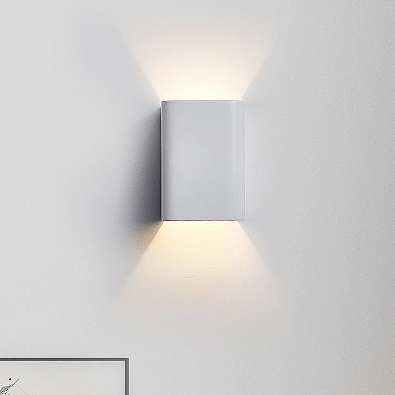 Lisslune | Cubist Metal Up and Down Wall Lamp Contemporary Bronze/Gold/White LED Wall Light for Living Room