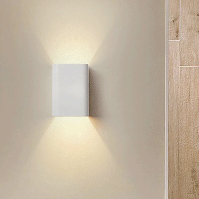 Lisslune | Cubist Metal Up and Down Wall Lamp Contemporary Bronze/Gold/White LED Wall Light for Living Room