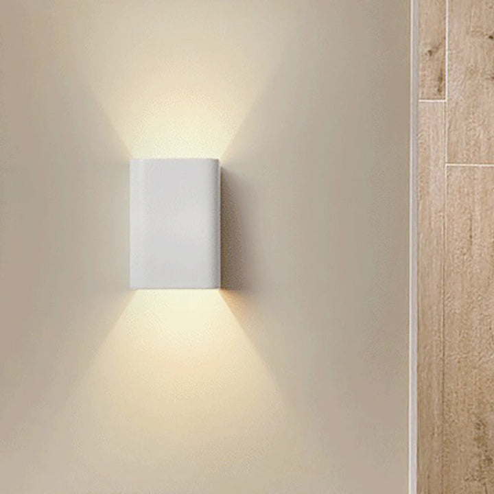 Lisslune | Cubist Metal Up and Down Wall Lamp Contemporary Bronze/Gold/White LED Wall Light for Living Room