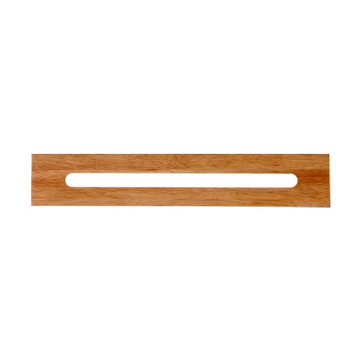 Skørter | Rectangular Wooden Wall Lamp Modernist Led Brown Wall Lamp Vanity Light Fixture in Warm Light, 14"/18"/21.5" Wide