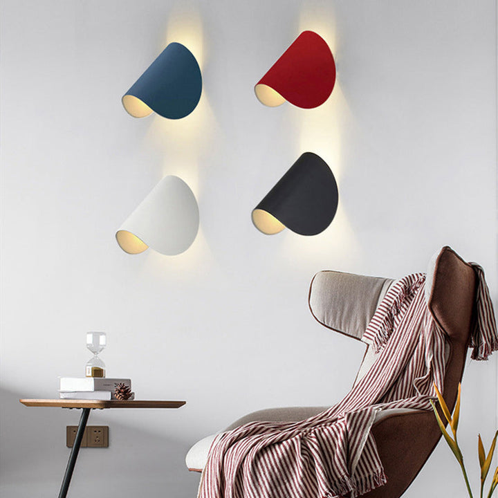 Lisslune | Curved LED Wall Light Minimalist Metal Living Room Lighting