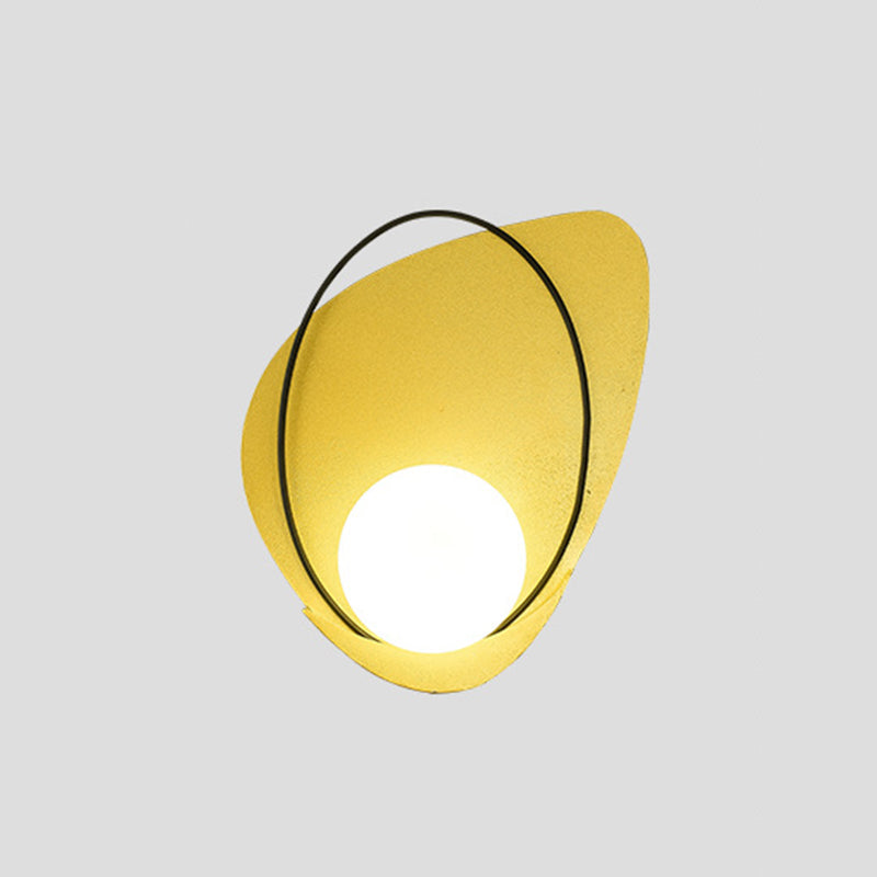 Lisslune | Metallic Petal-Shaped Wall Lamp Postmodern Single Living Room Wall Light Fixture