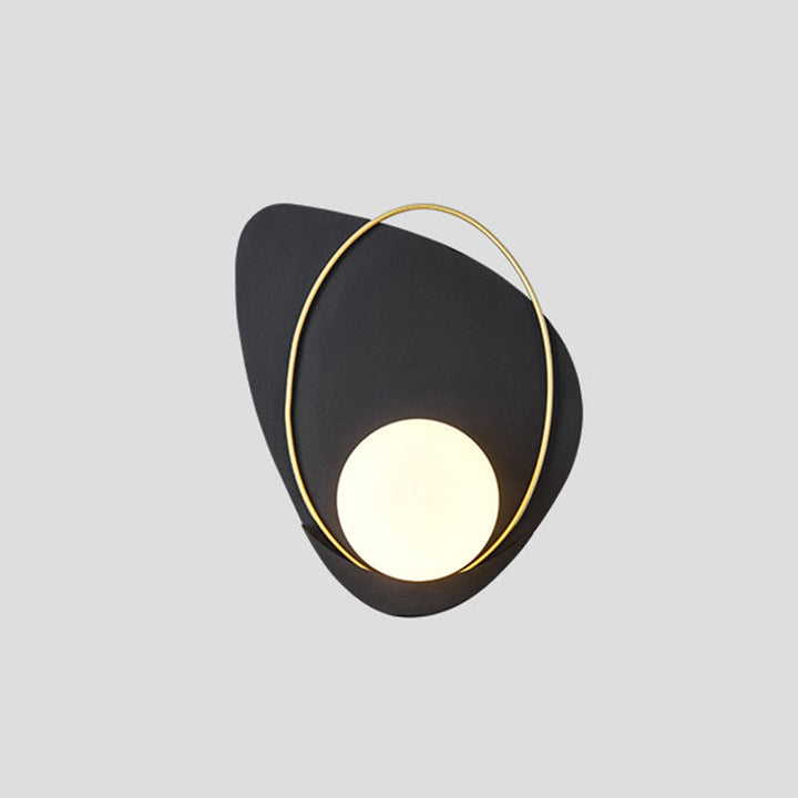 Lisslune | Metallic Petal-Shaped Wall Lamp Postmodern Single Living Room Wall Light Fixture