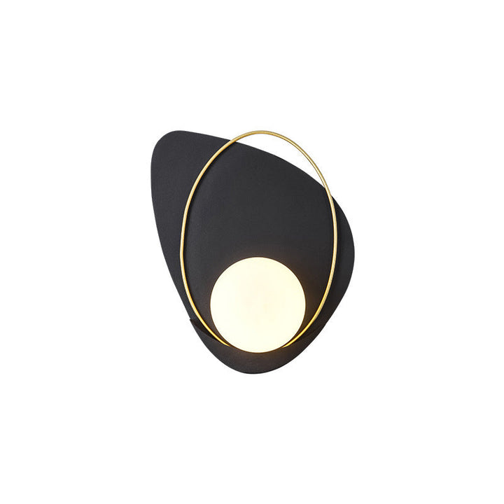Lisslune | Metallic Petal-Shaped Wall Lamp Postmodern Single Living Room Wall Light Fixture
