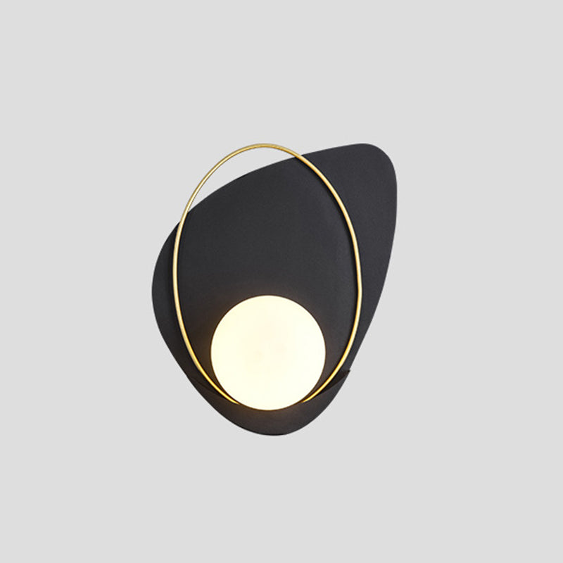 Lisslune | Metallic Petal-Shaped Wall Lamp Postmodern Single Living Room Wall Light Fixture