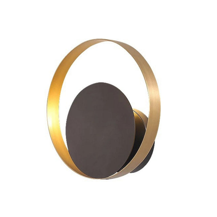 Lisslune | Black ring-shaped wall-mounted lights Post-Modern metallic LED wall lamp for the living room