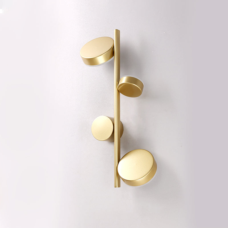 Lisslune | Circle Wall Mounted Light Post-Modern Metallic Living Room LED Wall Lighting for Living Room