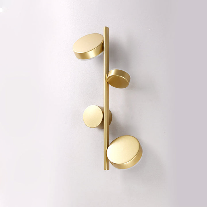 Lisslune | Circle Wall Mounted Light Post-Modern Metallic Living Room LED Wall Lighting for Living Room