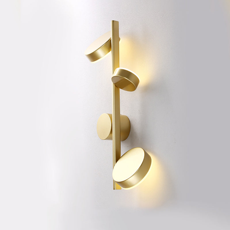 Lisslune | Circle Wall Mounted Light Post-Modern Metallic Living Room LED Wall Lighting for Living Room