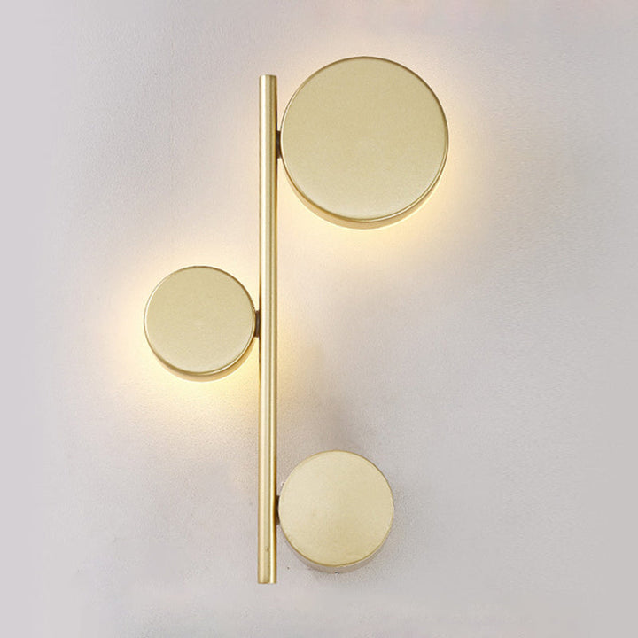 Lisslune | Circle Wall Mounted Light Post-Modern Metallic Living Room LED Wall Lighting for Living Room