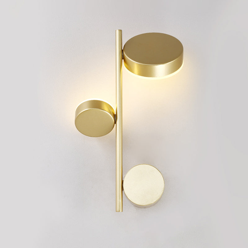 Lisslune | Circle Wall Mounted Light Post-Modern Metallic Living Room LED Wall Lighting for Living Room