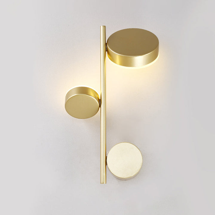 Lisslune | Circle Wall Mounted Light Post-Modern Metallic Living Room LED Wall Lighting for Living Room
