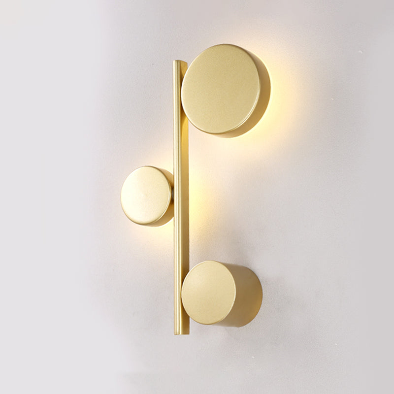 Lisslune | Circle Wall Mounted Light Post-Modern Metallic Living Room LED Wall Lighting for Living Room