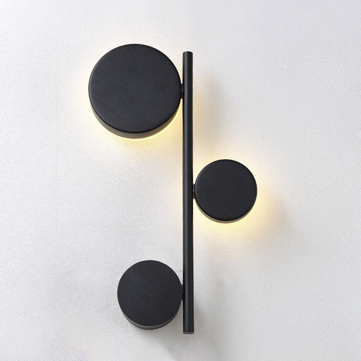 Lisslune | Circle Wall Mounted Light Post-Modern Metallic Living Room LED Wall Lighting for Living Room