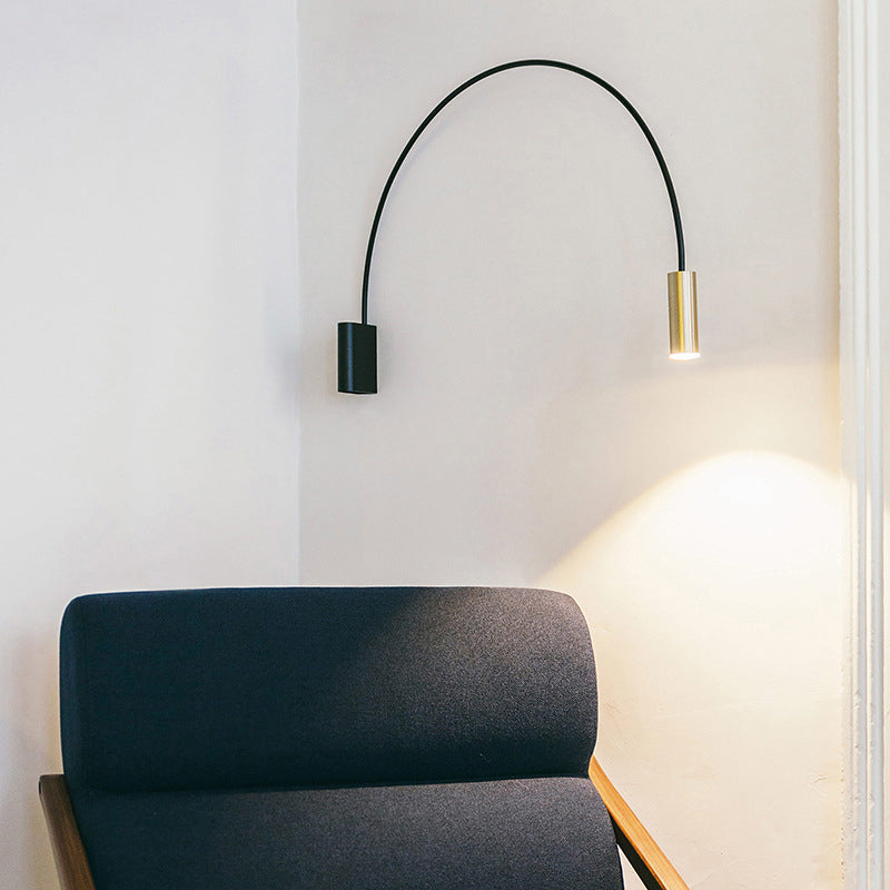 Lisslune | Arch Living Room LED Wall Mount Light Metallic Postmodern Wall Lighting Fixture
