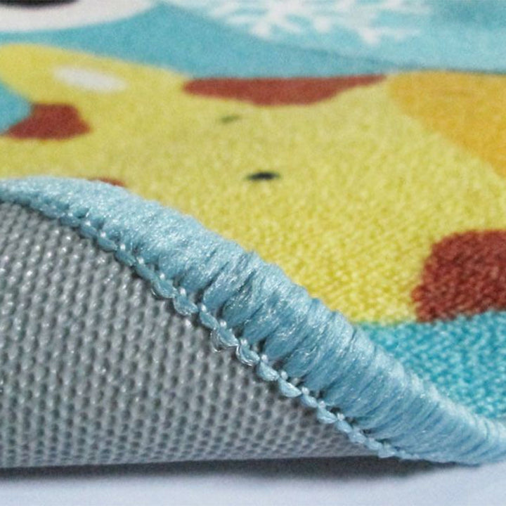 Lisslune | Colorful Back for Children Multi Color Animal Pattern Carpet Synthetic Stain Resistant Non-Slip Back Machine Washable Carpet for Preschool