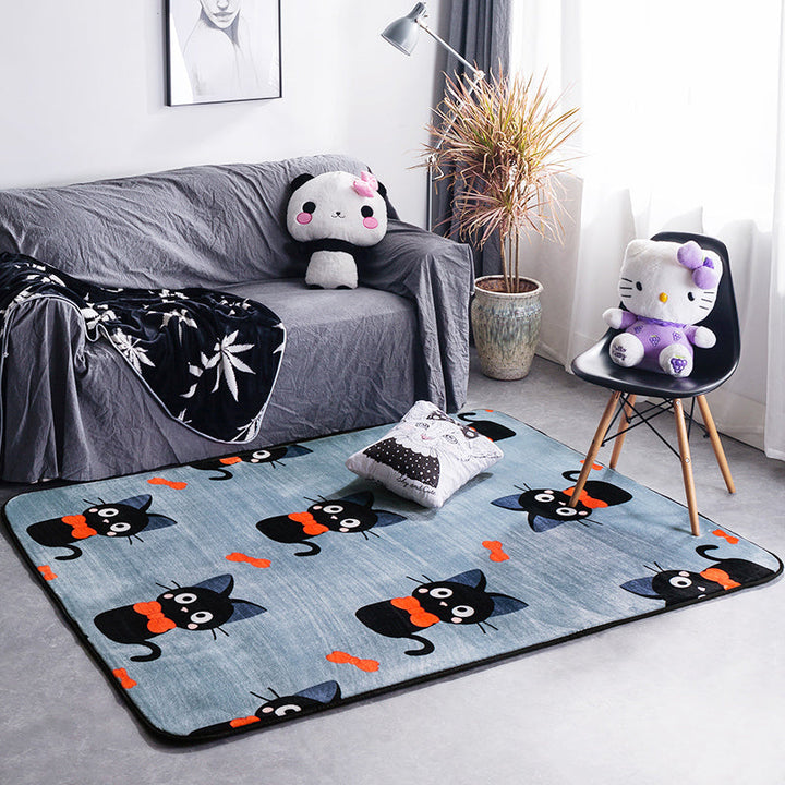 Lisslune | Classic Fairy Tale Pattern Rug Multicolored Modern Rug Polypropylene Non-Slip Backing Washable Pet-Friendly Area Rug for the Living Room