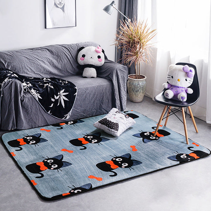 Lisslune | Classic Fairy Tale Pattern Rug Multicolored Modern Rug Polypropylene Non-Slip Backing Washable Pet-Friendly Area Rug for the Living Room