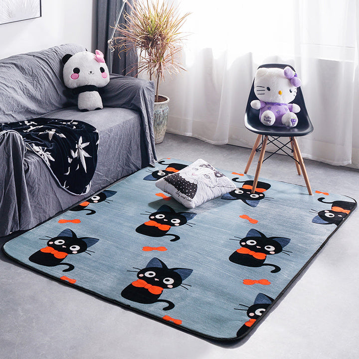 Lisslune | Classic Fairy Tale Pattern Rug Multicolored Modern Rug Polypropylene Non-Slip Backing Washable Pet-Friendly Area Rug for the Living Room
