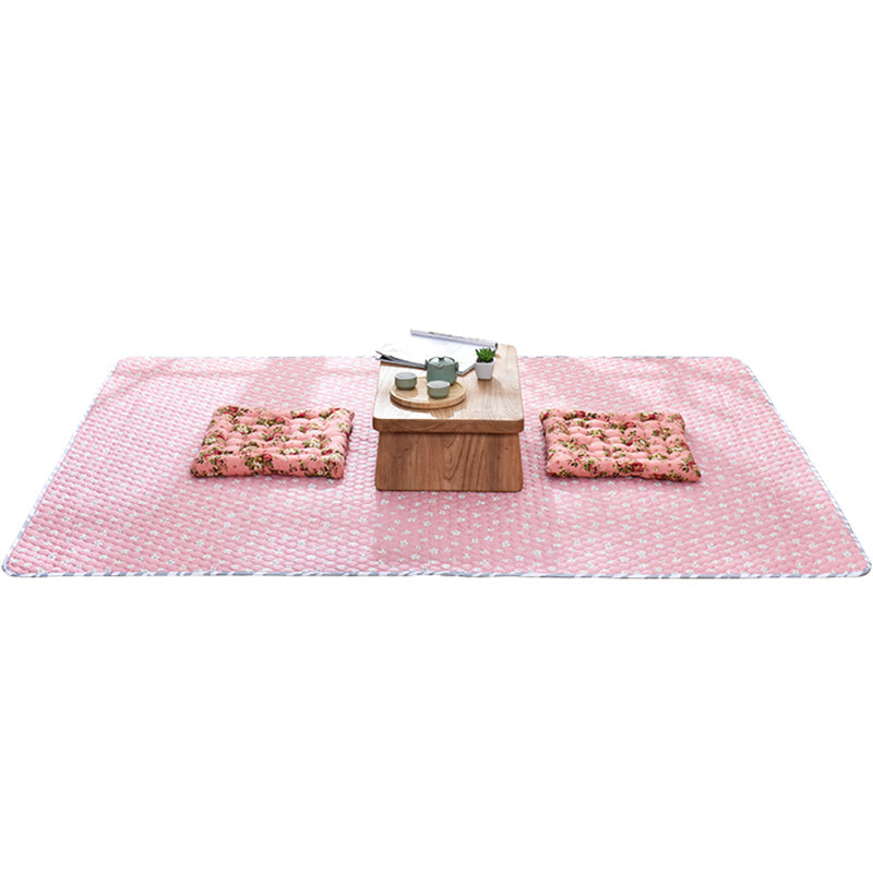 Lisslune | Aesthetics Botanic Carpet Multi-Color Nordic Carpet Cotton Machine Wash Padded Quilt Carpet