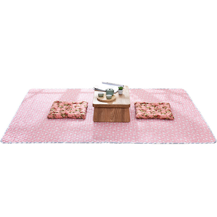 Lisslune | Aesthetics Botanic Carpet Multi-Color Nordic Carpet Cotton Machine Wash Padded Quilt Carpet