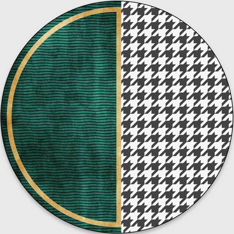 Lisslune | Glam Mid-Century Rug Multicolor Marble Look Rug Pet Friendly Stain Resistant Non-Slip Back Rug for Living Room