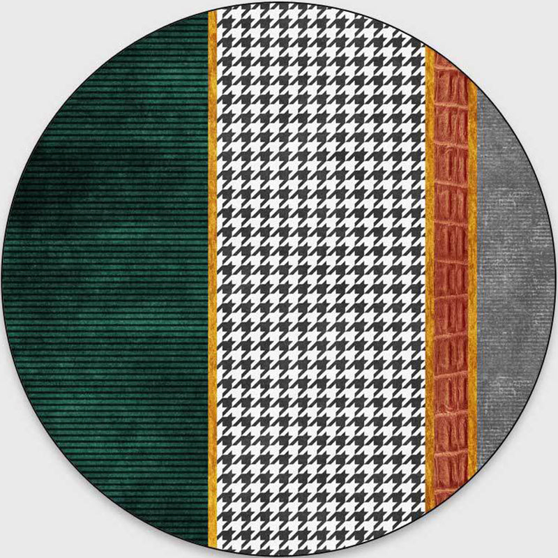 Lisslune | Glam Mid-Century Rug Multicolor Marble Look Rug Pet Friendly Stain Resistant Non-Slip Back Rug for Living Room
