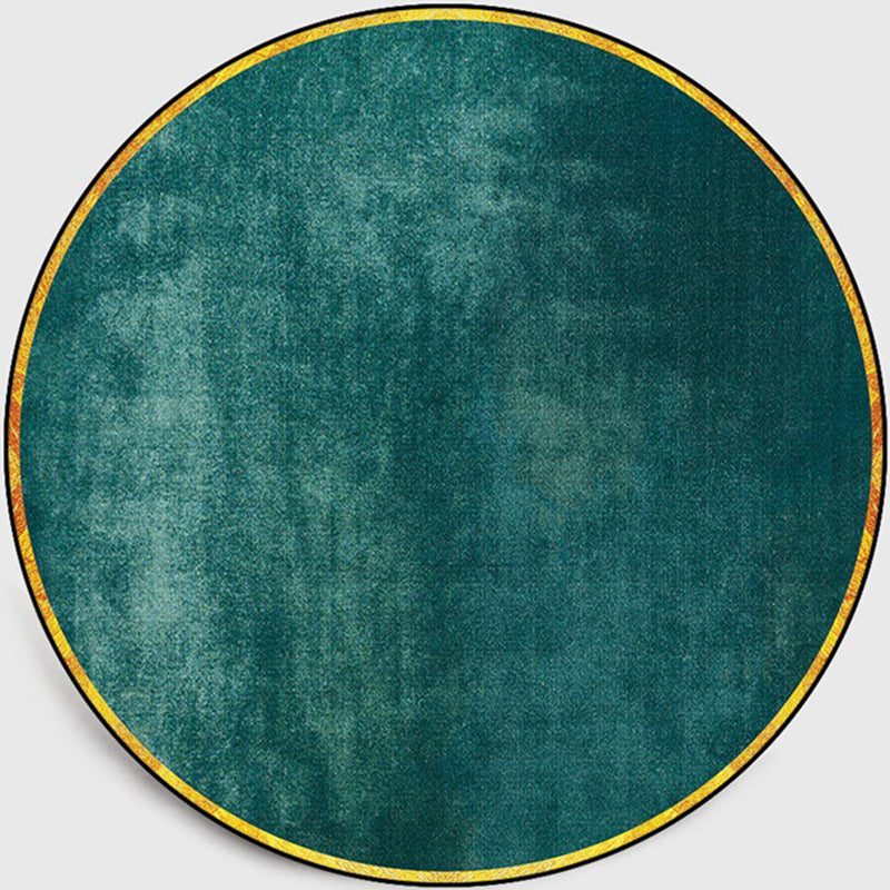 Lisslune | Retro Emerald Green Solid Carpet Polypropylene Luxury Carpet Stain-Resistant Washable Non-Slip Carpet for Home Decoration