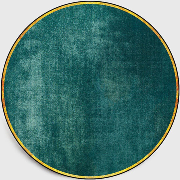 Lisslune | Retro Emerald Green Solid Carpet Polypropylene Luxury Carpet Stain-Resistant Washable Non-Slip Carpet for Home Decoration