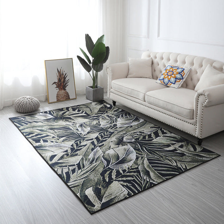 Lisslune | Multi Color Geometric Floral Carpet Cotton Mid-Century Modern Carpet Pet Friendly Anti-Slip Carpet for Room