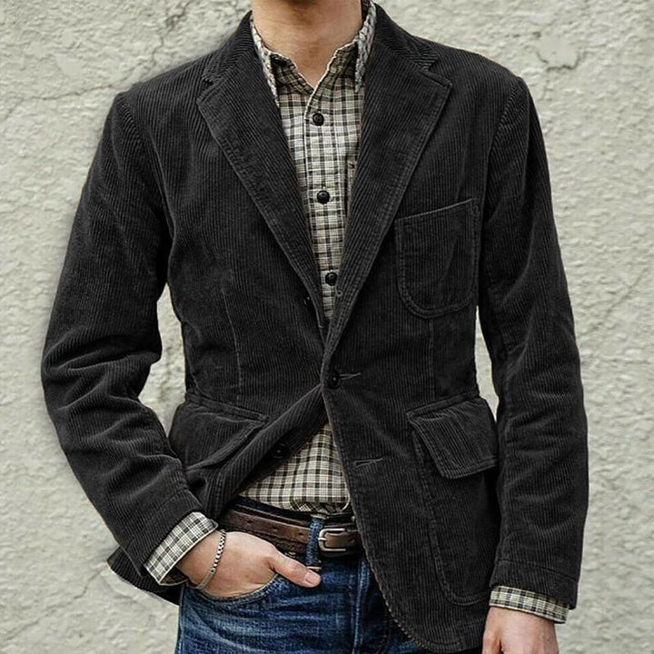 Men's cord blazer with modern details and practical pockets Lisslune