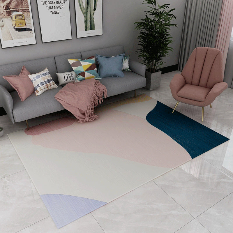Lisslune | Contemporary Abstract Pattern Carpet Multicolor Polypropylene Carpet Non-Slip Pet Friendly Stain Resistant Carpet for Large Room