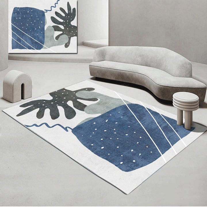 Lisslune | Contemporary Abstract Pattern Carpet Multicolor Polypropylene Carpet Non-Slip Pet Friendly Stain Resistant Carpet for Large Room
