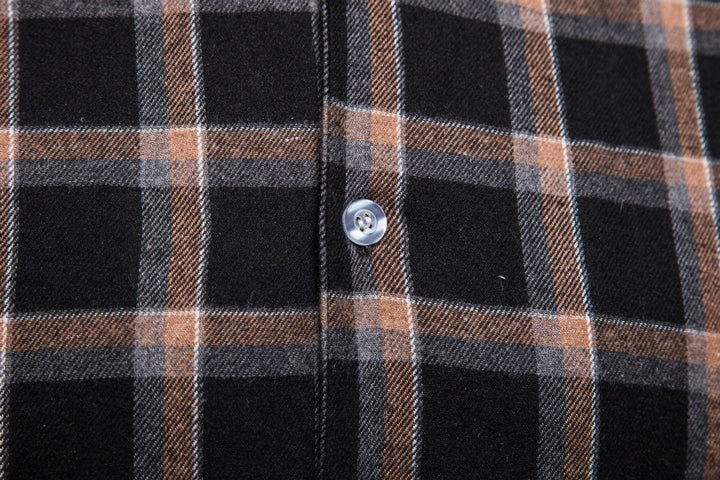 Men's Casual Flannel Shirt with Integrated Hoodie Lisslune