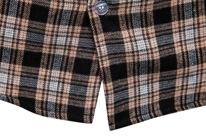 Men's Casual Flannel Shirt with Integrated Hoodie Lisslune