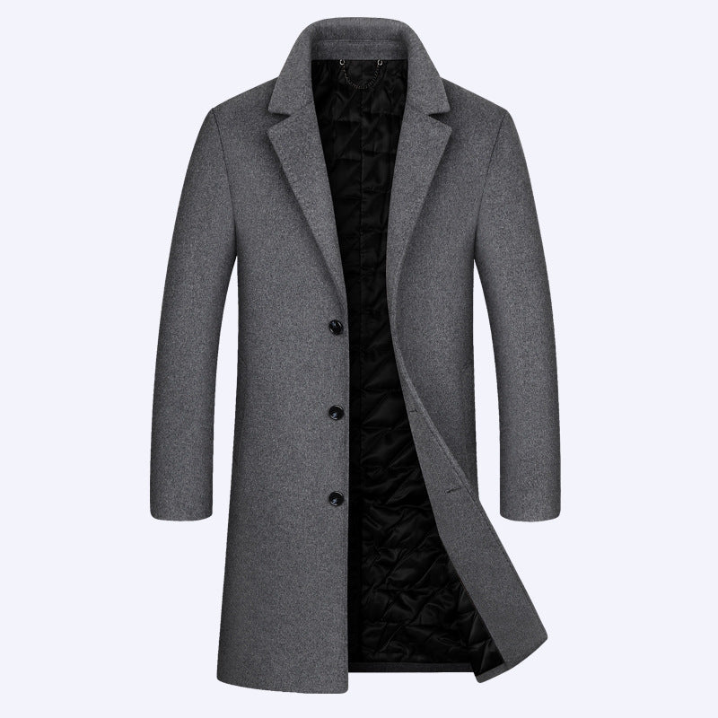 Men's Elegant and Warmer Wool Coat with Innovative Lining Lisslune